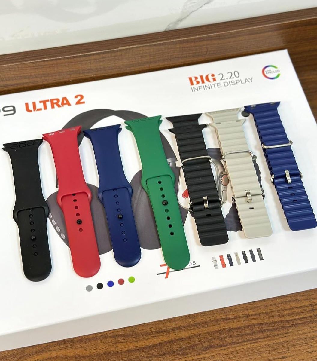 Reloj P9 Ultra Smartwatch Negro con 2 Correas + Audífonos