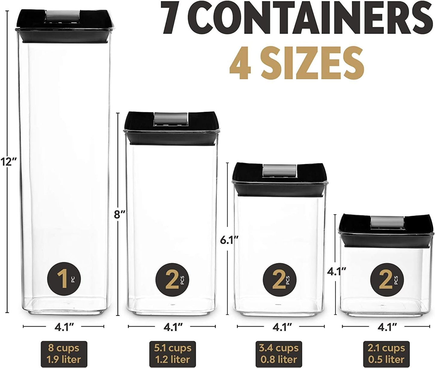 Set de Envases Herméticos 7 Piezas para Alimentos