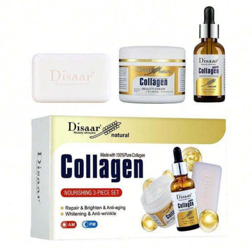 Set de Colágeno 3 Piezas (Jabón, Sérum y Crema): Cuidado Completo para tu Piel
