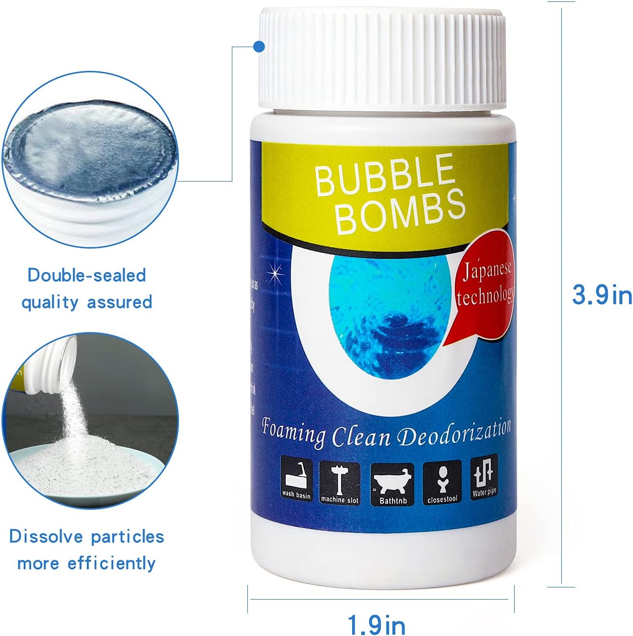 Polvo para Destapar Tuberías Bubble Bombs