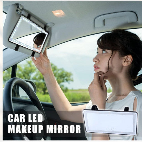 Espejo de Maquillaje para Vehículo con Luz LED