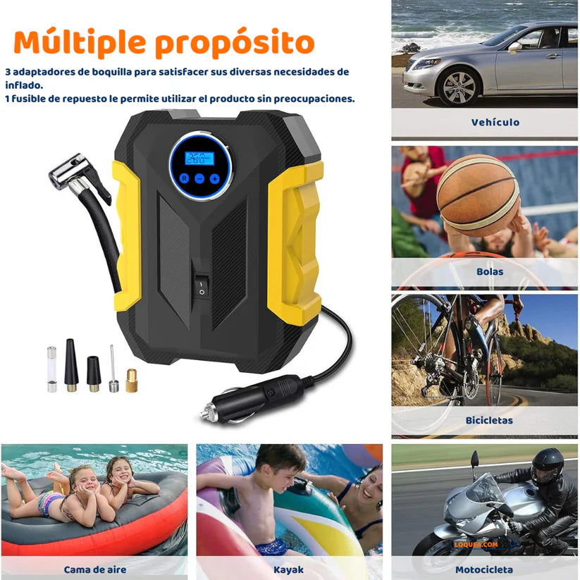 Compresor de Aire Digital 12V con Linterna