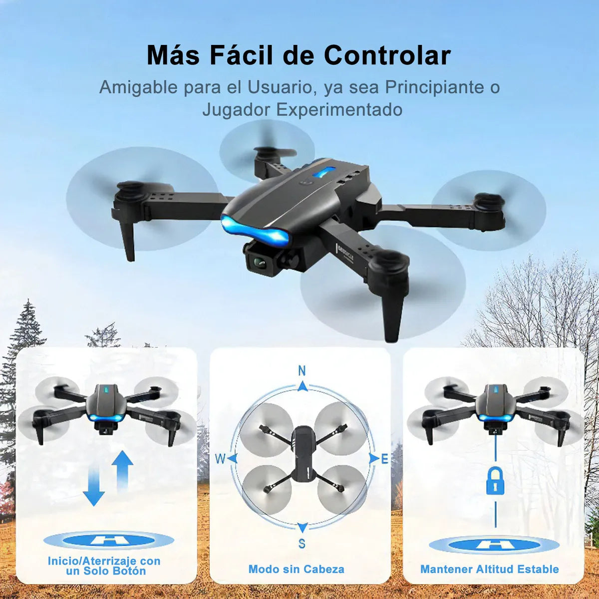 Drone E99 Pro - ¡Fotografía y videografía aérea en tus manos!