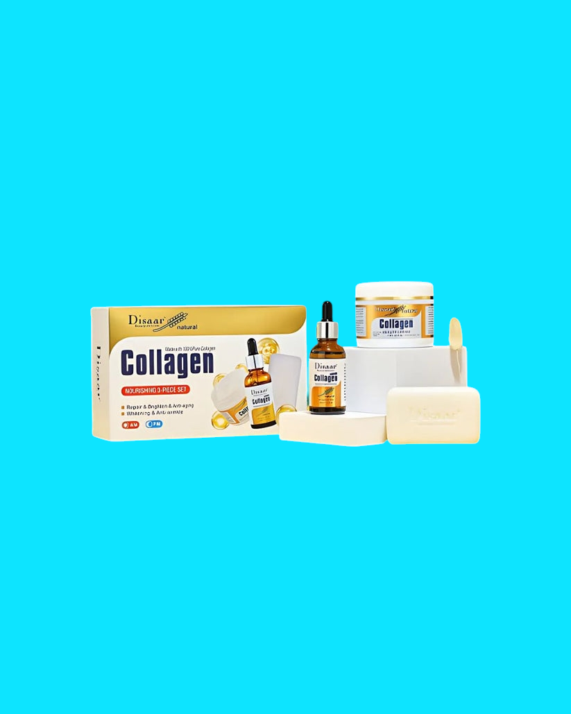 Set de Colágeno 3 Piezas (Jabón, Sérum y Crema): Cuidado Completo para tu Piel