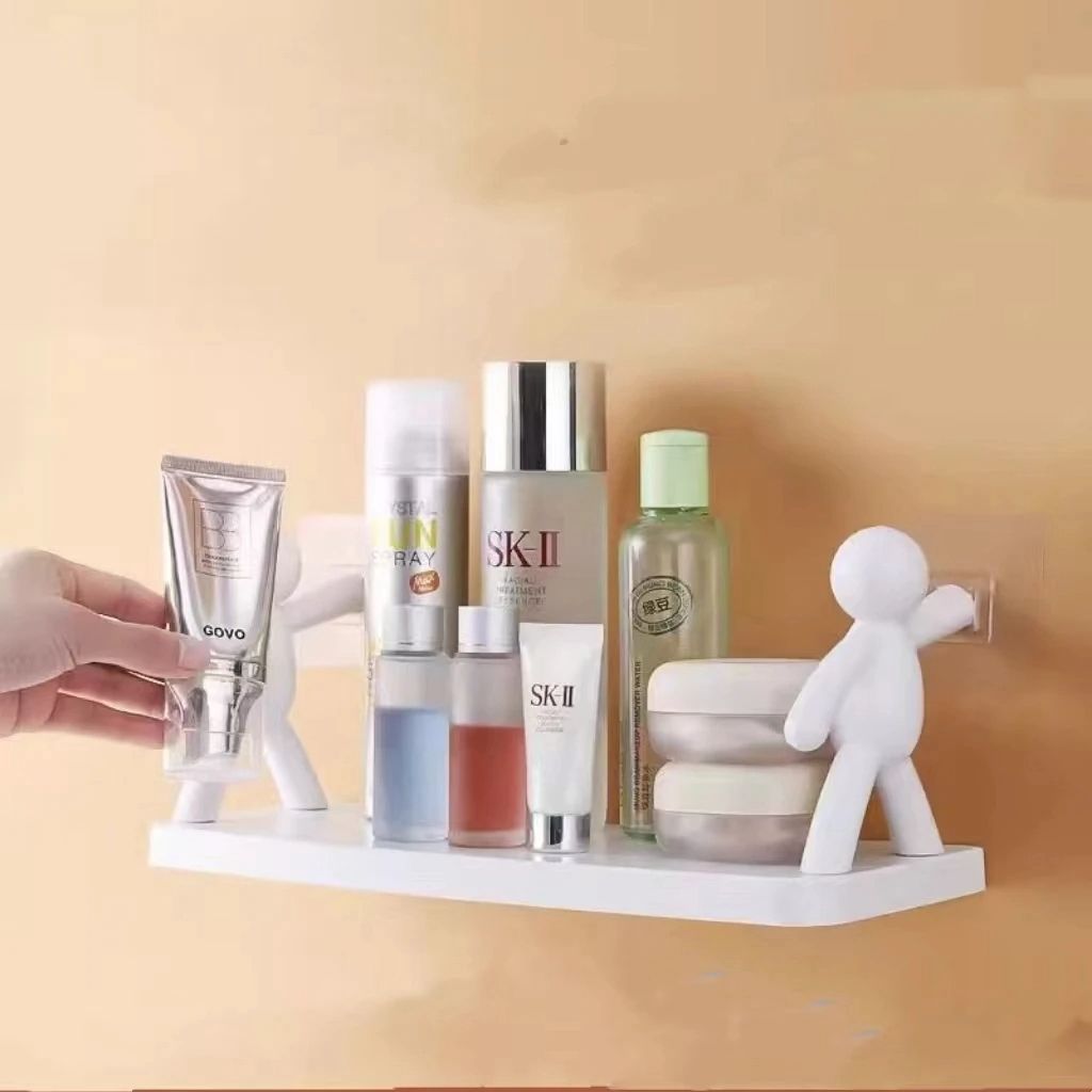 Estante de Pared con Figuras Humanoides - Blanco (32.6 cm x 13.5 cm)