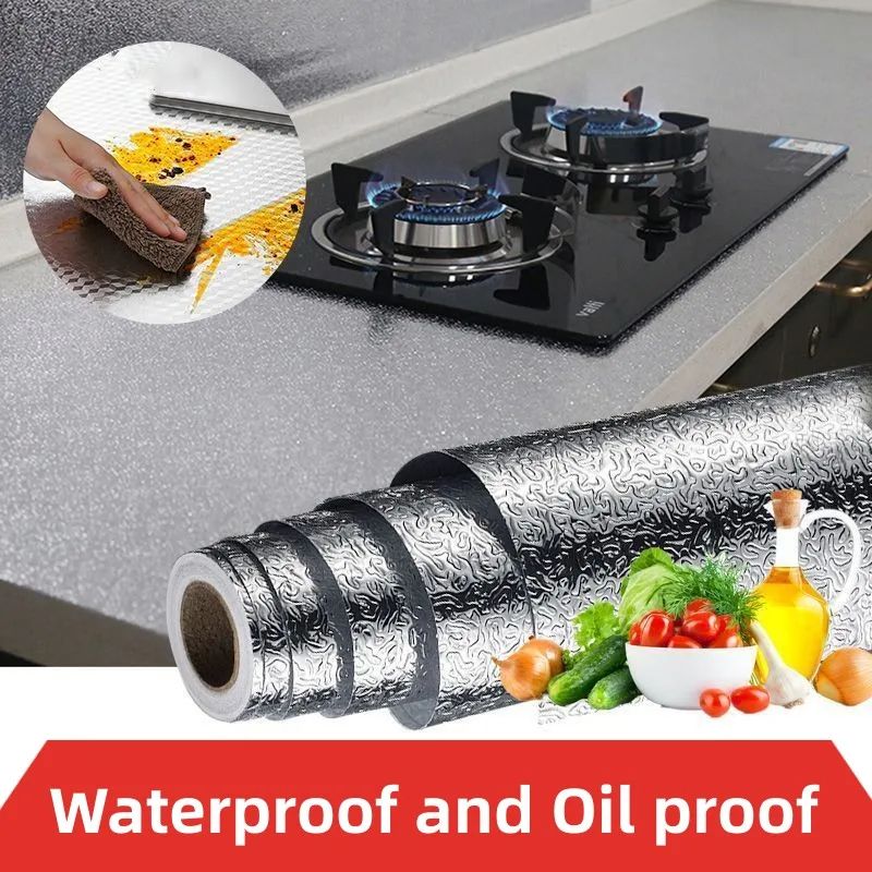Rollo de Papel de Aluminio Adhesivo para Cocina – 60 cm x 3 m, Corrugado