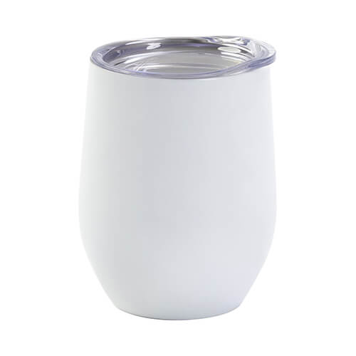 Taza Blanca con Tapa 350 ml para Sublimacion