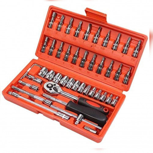 Set de Herramientas de 46 Llaves de 1/4