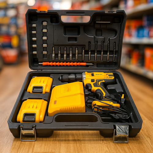 Kit de Taladro Inalámbrico Recargable con Maletín Completo