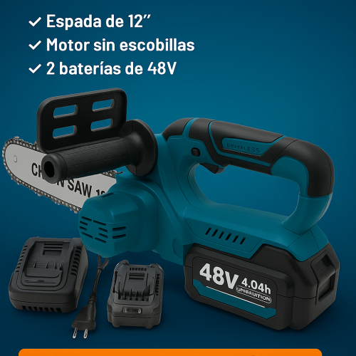 Sierra Eléctrica JBN-12 con 2 Baterías 48V