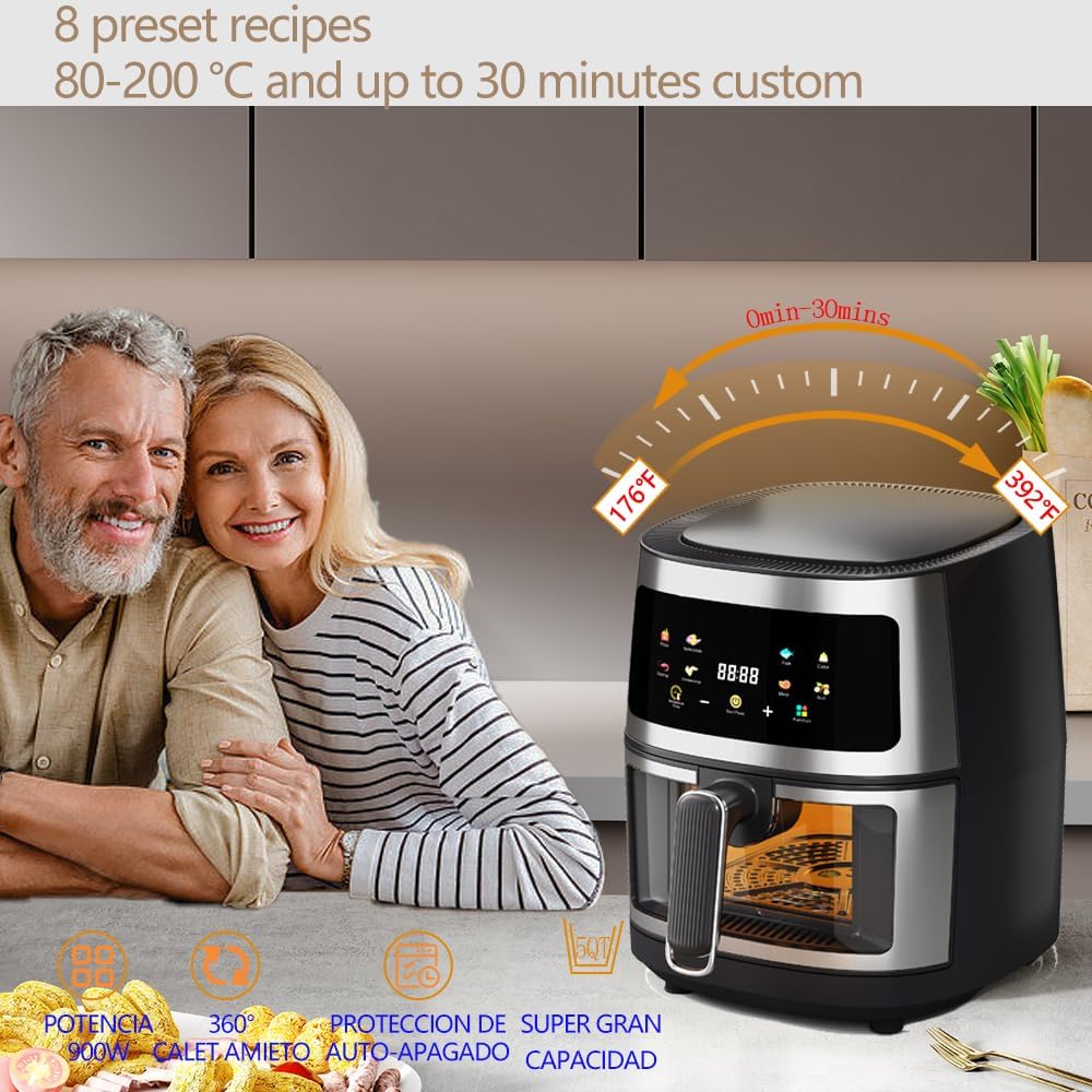 Freidora de Aire Digital de 8 Litros