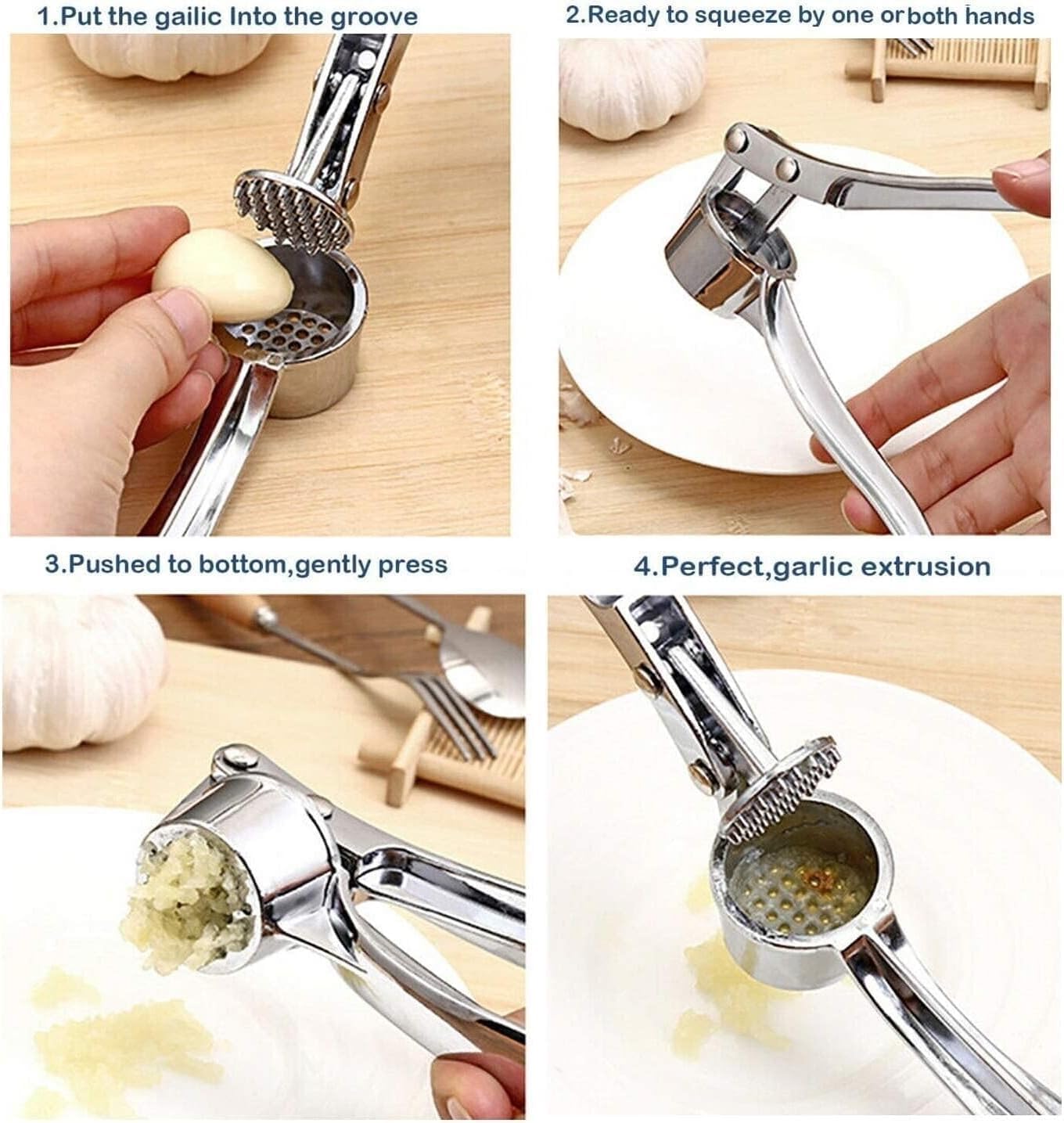 Prensa Manual de Ajo y Jengibre – Práctica y Eficiente