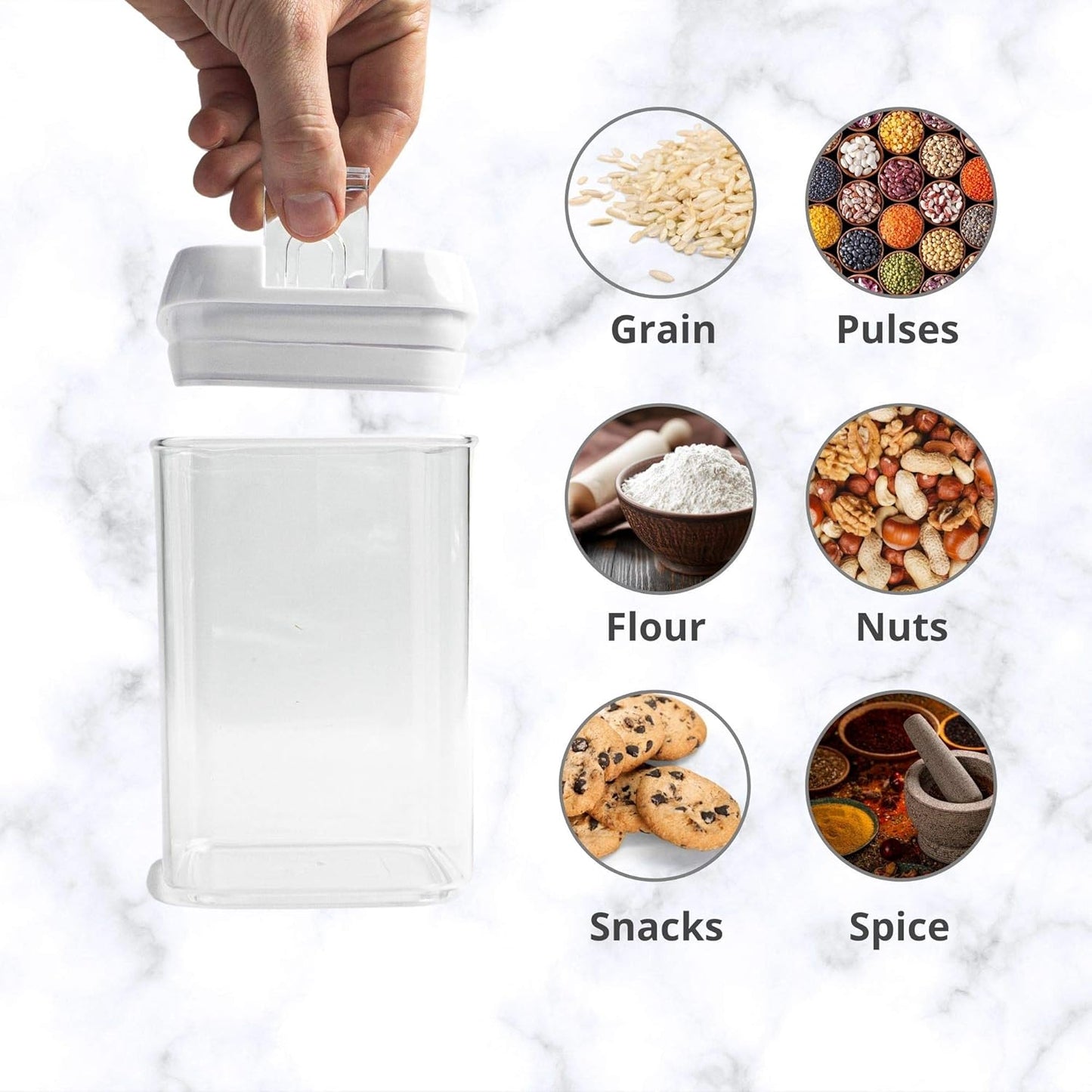 Juego de 5 Recipientes Hermeticos para Alimentos
