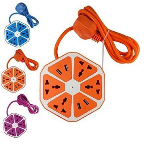 Regleta con 4 Puertos USB y 4 Tomas de Corriente
