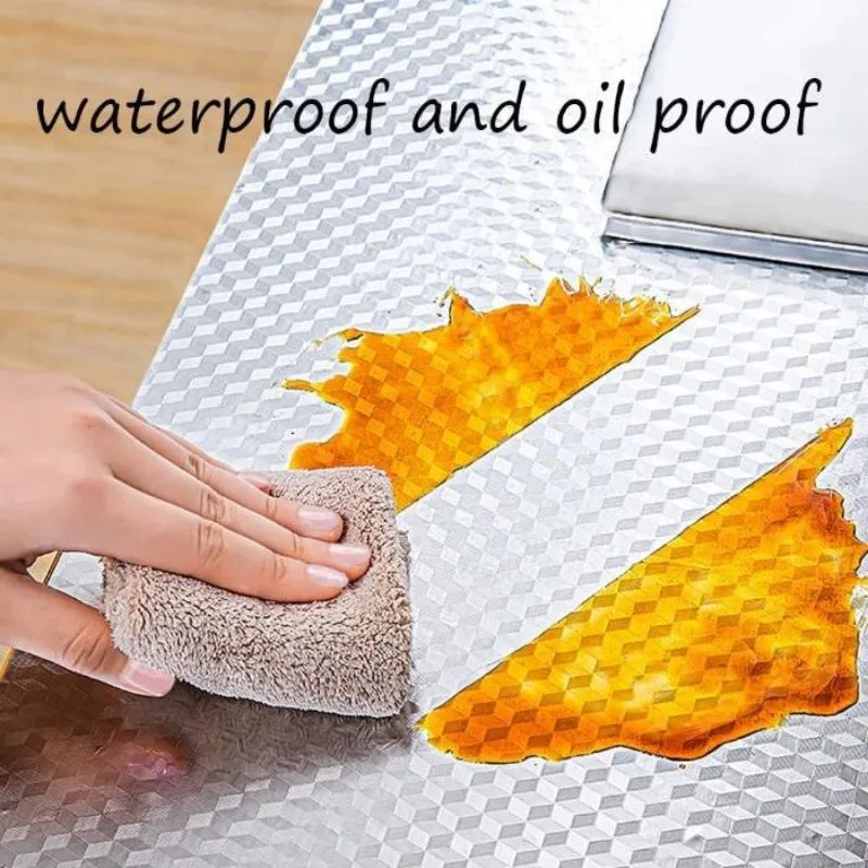 Rollo de Papel de Aluminio Adhesivo para Cocina – 60 cm x 3 m, Corrugado